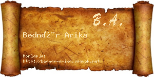 Bednár Arika névjegykártya